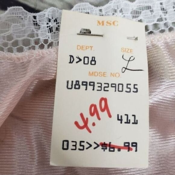 NWT Deadstock Vintage 1960s Barbiecore Pink White Girly Night Gown - Picture 5 of 9